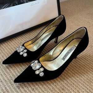 Luciano Padovan jeweled heels, size 8. Perfect condition